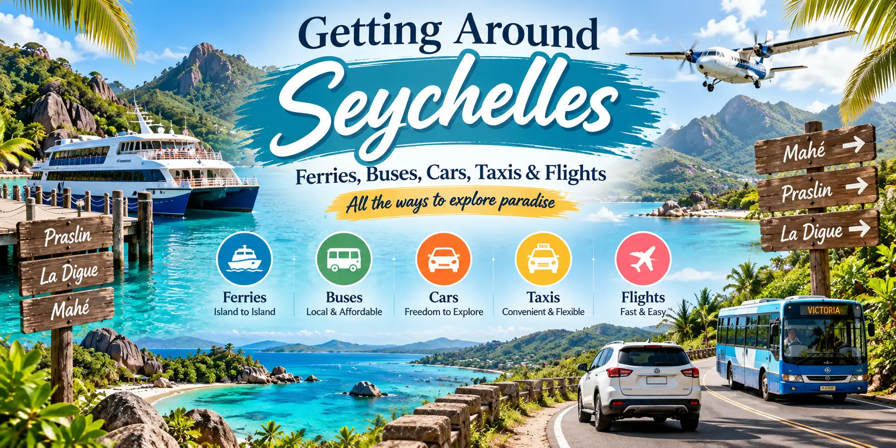 Getting Around Seychelles Ferries, Buses, Cars, Taxis & Flights