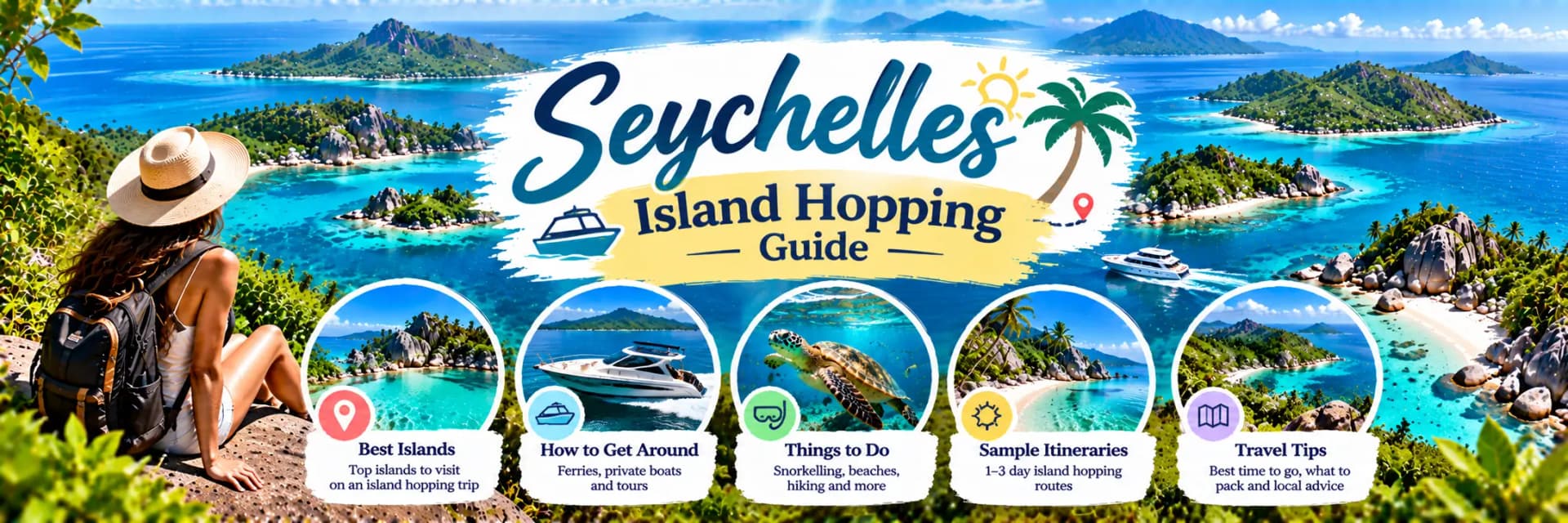 Is Seychelles Island Hopping Worth It? Yes, if your trip is long enough to make each transfer worthwhile. Mahé, Praslin and La Digue offer different experiences, so combining them can give travellers a broader view of Seychelles. However, visiting more islands is not automatically better. On a short holiday, spending too much time packing, checking out and transferring can reduce the time available for beaches, nature and relaxation. Best planning principle Choose your islands first, then check current transportation schedules, hotel locations and your international flight times before confirming the route. Mahé Main gateway & variety Praslin Beaches & nature La Digue Cycling & relaxed travel Best Approach Fewer islands, better pace Start With The Destination Understand Seychelles Before Planning Island Hopping Before choosing ferry connections or hotel nights, understand the destination as a whole. The main Seychelles guide covers the broader destination, including islands, beaches, activities and practical trip planning. Read the Complete Seychelles Travel Guide → Compare The Islands Mahé vs Praslin vs La Digue Island Best For What Makes It Different? Mahé First-time visitors, variety, hiking and culture The main gateway with beaches, mountains, Victoria and a wide choice of accommodation and services. Praslin Beaches, nature and couples A quieter island experience with major natural attractions and easy access to other islands. La Digue Cycling, beaches and relaxed travel Compact, slower-paced and famous for granite landscapes and coastal scenery. Island 01 Mahé — The Best Starting Point Mahé is the main international gateway to Seychelles and often the first island travellers experience. It combines beaches with mountain scenery, hiking, local culture and a broad choice of accommodation. Best For First-Time Visitors Mahé provides a practical introduction to Seychelles and can work well as both an arrival point and an island base. Nature Hiking & Mountains Travellers who want more than beaches can combine coastal time with nature and hiking experiences. Culture Victoria & Local Life Explore the capital and experience a different side of Seychelles beyond resorts and beaches. Explore the Mahé Guide → Island 02 Praslin — Beaches & Nature Praslin is a strong choice for travellers who want beautiful beaches, nature and a slower pace. It can work particularly well as the second island after Mahé. Beach Time Praslin is well suited to travellers who want to dedicate several days to beaches and relaxed coastal experiences. Nature Combine beach days with a nature-focused visit instead of treating Praslin as only a beach destination. Island Connections Its position can make Praslin a useful base for travellers building a multi-island itinerary. Explore the Praslin Guide → Island 03 La Digue — Slow Down and Explore La Digue is particularly appealing to travellers who want a slower island atmosphere. Cycling, beaches and granite landscapes are among the reasons visitors add it to longer Seychelles itineraries. When should you add La Digue? If you have enough nights to avoid rushing between islands, La Digue can add a distinctly different experience to a Mahé and Praslin trip. Explore the La Digue Guide → Classic Route Mahé → Praslin → La Digue This is a common structure for a longer first trip because each island offers a different style of experience. 01 · ARRIVAL Mahé Arrive, recover from the international journey and explore the main island without overloading your first day. Mahé Guide → 02 · BEACH & NATURE Praslin Spend several days combining beaches, nature and a more relaxed island atmosphere. Praslin Guide → 03 · RELAX La Digue Finish with cycling, beaches and a slower pace before returning toward your departure point. La Digue Guide → Trip Length How Many Nights Do You Need? 3–4 Nights One Island Keep the trip simple. Too many transfers can consume a large part of a short holiday. 5–7 Nights Two Islands A good balance between variety and relaxed travel for many short Seychelles holidays. 8–10 Nights Two or Three Islands Three islands become more practical when the transport schedule works comfortably with your hotel stays. 11–14 Nights Three Islands A longer stay gives you more room for full days, weather flexibility and a slower pace. Transportation How to Plan Island Transfers Transportation should be planned together with your accommodation and international flights. Do not build the entire itinerary from a map alone. Check Current Schedules Ferry and flight schedules can change. Verify the current service for your exact travel date. Protect Your International Flight Avoid making your international departure depend on an overly tight same-day island connection. Match Hotels to Transfers Consider where your accommodation is located and how you will reach the departure point. Allow for Luggage Check the current baggage conditions with the transportation provider before travelling between islands. Explore Seychelles Ferry Options → Sample Planning Seychelles Island-Hopping Itineraries 5 Nights Mahé + Praslin Spend approximately three nights on Mahé followed by two nights on Praslin for a simple two-island trip. 7 Nights Mahé + Praslin + La Digue A three-island option for travellers who want variety and are comfortable with additional transfers. 10 Nights Mahé + Praslin + La Digue A more comfortable three-island structure with enough time to experience each location. Use the Seychelles Destination Guide to Build Your Trip → Choose Your Pace Two Islands or Three? Choose Two Islands When... Your holiday is short, you prefer longer beach days, you are travelling with young children or you simply want less packing and fewer transfers. Choose Three Islands When... You have enough nights, each island adds something meaningful, and transportation fits comfortably with your accommodation and international flight schedule. The better itinerary is not always the longer itinerary. A relaxed two-island holiday can provide a better experience than a rushed three-island trip. Accommodation Where Should You Stay? Choose accommodation according to the island experience you want and the transportation required to reach your activities. Mahé Consider airport access, beaches, restaurants, activities and whether you want to explore different parts of the island. Praslin Look at beach access, nature attractions and how easily your chosen accommodation connects with your itinerary. La Digue Location can matter for cycling and daily exploration, so choose a property that matches your preferred pace. Explore Seychelles Hotels → For Couples Island Hopping for a Seychelles Honeymoon Couples often benefit from a slower itinerary. Instead of changing hotels every one or two nights, choose islands that add a genuinely different experience. Keep Transfer Days Light Avoid placing your most important excursion immediately after an island transfer. Protect Free Time Leave afternoons or entire days open for beaches, dining and enjoying your accommodation. Choose the Final Island Carefully Make the final accommodation practical for your departure schedule. Explore Seychelles Holiday Packages → For Families Is Seychelles Island Hopping Good for Families? It can be, but family itineraries generally benefit from fewer hotel changes, comfortable transportation connections and enough downtime. Short Family Trip Consider two islands rather than trying to cover everything. A simpler itinerary can reduce unnecessary packing and transfers. Longer Family Trip With more than a week, three islands can work when each stay is long enough for the family to settle in. Avoid These Mistakes Common Seychelles Island-Hopping Mistakes Too Many One-Night Stays Frequent check-ins can take away from the actual holiday experience. Planning Only From a Map Geographic distance does not tell you the complete transportation story. Tight Airport Connections Give yourself sensible time between your final island and international flight. Ignoring Hotel Location A beautiful property can still be inconvenient for your planned activities. Over-Scheduling Leave space for weather changes and spontaneous beach time. Using Outdated Schedules Verify current transportation information before travelling. Continue Planning More Seychelles Travel Resources Destination Seychelles Travel Guide Start with the main destination guide for a broader understanding of Seychelles. Read the Seychelles Guide → Planning Best Time to Visit Seychelles Consider seasonal conditions when deciding your travel dates. Read the Best Time Guide → Accommodation Seychelles Hotels Explore accommodation options before finalising your island route. Explore Hotels →